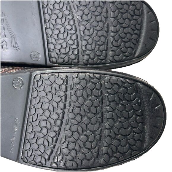 DANSKO XP SLIP-ON Professional Clog Womens 41 (US 10½-11) Patent Leather Stripes - Picture 8 of 12